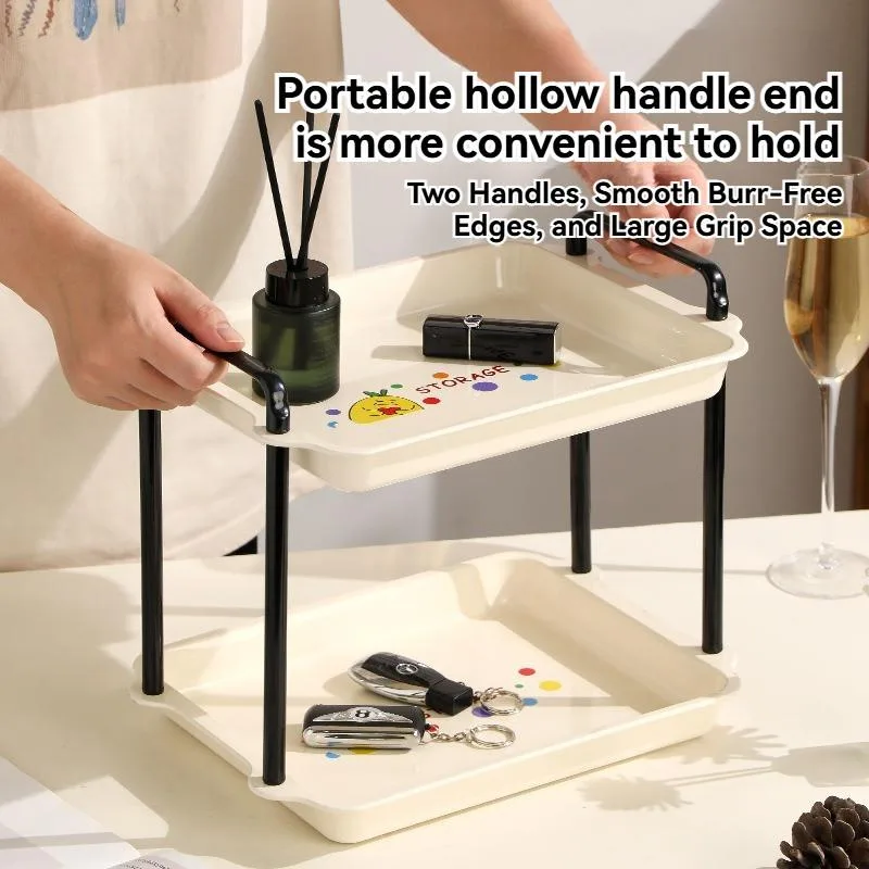 Double Tier Cup Holder Kitchen Desktop Mug Storage Rack Organizer Rak Gelas Meja - Image 6