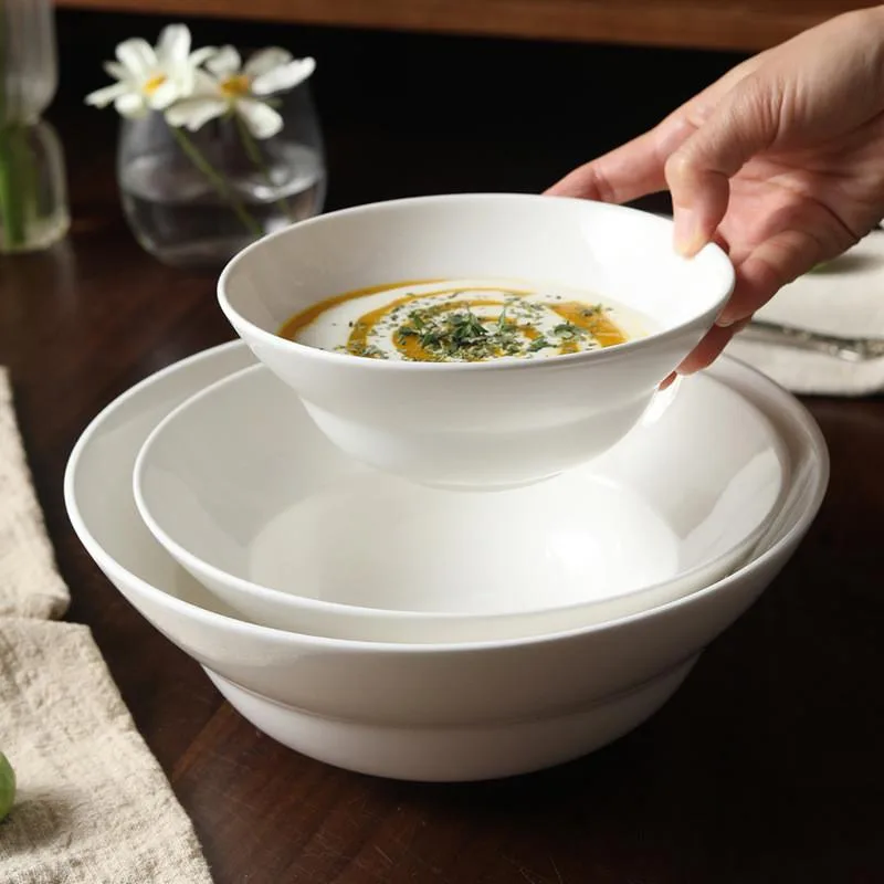 Ceramic Underglaze Salad Bowl Dessert Bowl Home Dinnerware Tableware Mangkuk Salad Sayur - Image 6