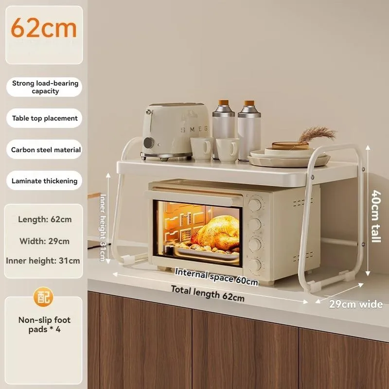 Double Layer Multi Function Countertop Microwave Storage Rack Rak Ketuhar Gelombang Mikro - Image 6