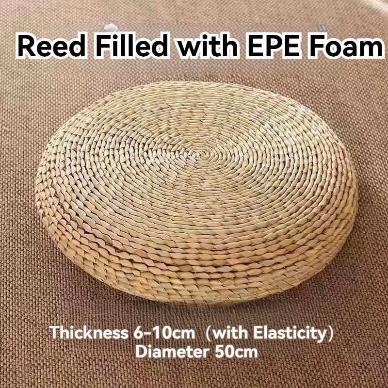 Straw Woven Corn Husk Seat Cushion Tatami Floor Mat Bantal Duduk - Image 6