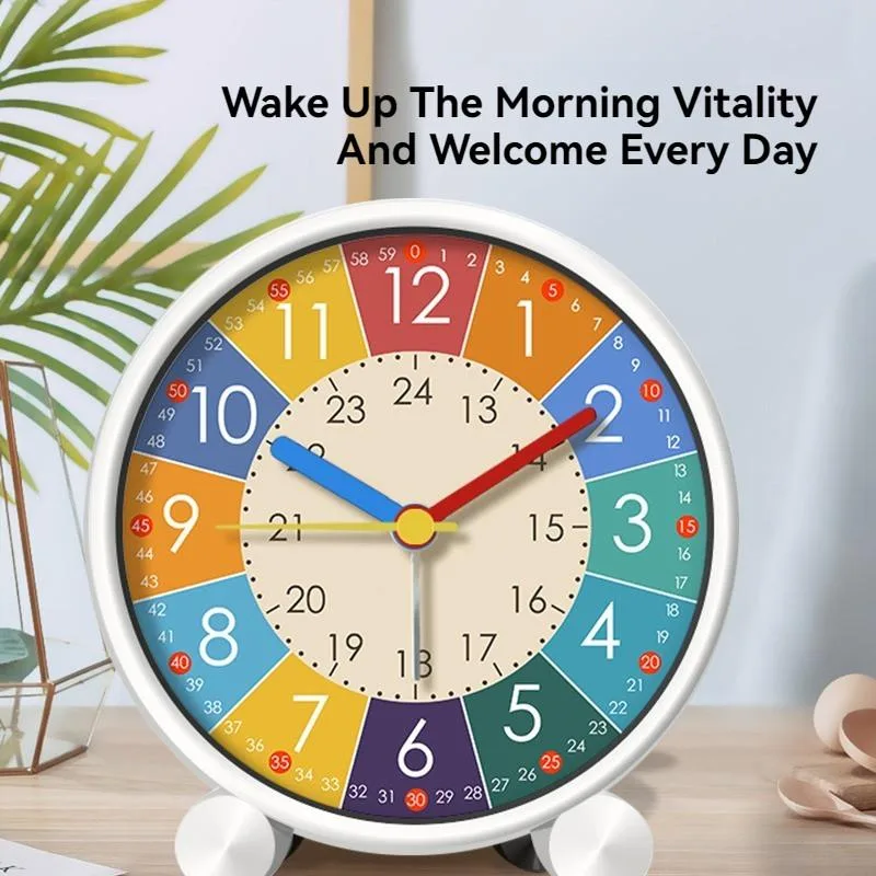 Cartoon Alarm Clock For Kids Bedroom Student Desktop Use Jam Dinding - Image 6