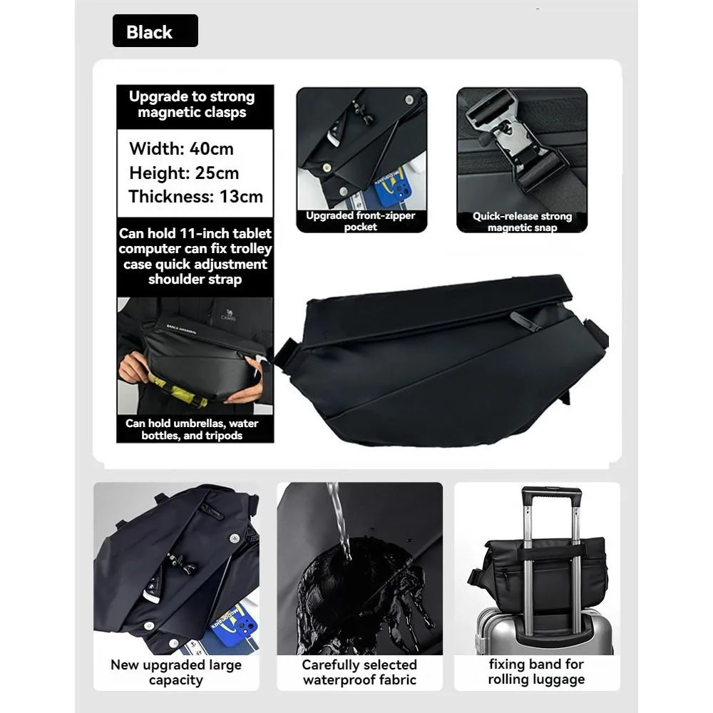 Men's Crossbody Bag Chest Bag Sling Backpack for Cycling Sports Daily Commute Beg Silang Lelaki - Image 6