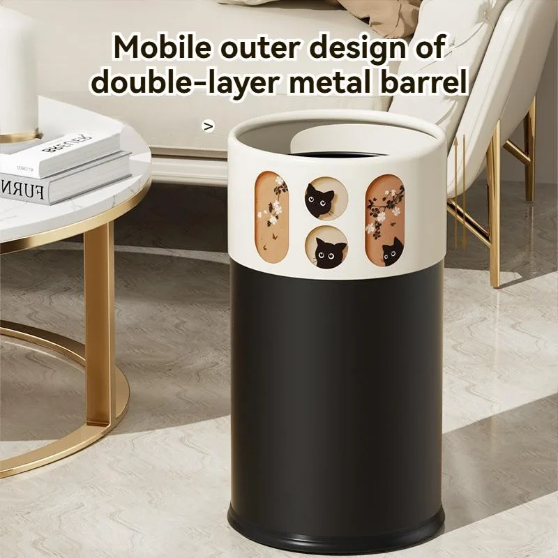 Large Capacity Tall Household Trash Can for Bedroom Living Room Tong Sampah - Image 6