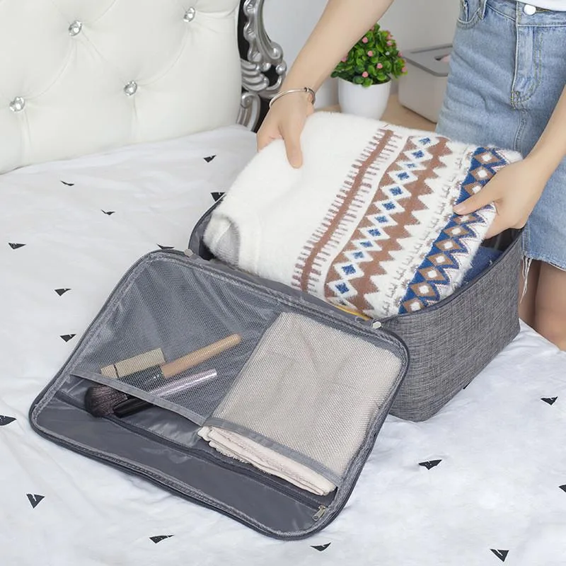 Travel Bag Trolley Sleeve Large Capacity Portable Luggage Organizer Clothing Storage Beg Travel Jinjing - Image 6