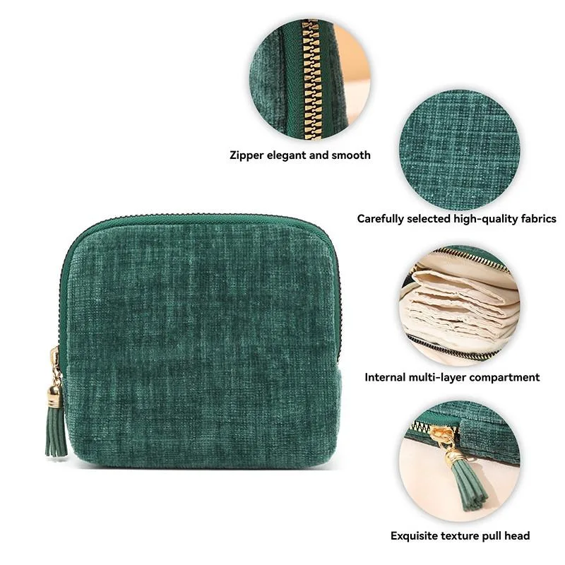 Portable Tassel Jewelry Organizer Zipper Bag Ring Bracelet Pendant Storage Pouch Beg Barang Kemas Mini - Image 6