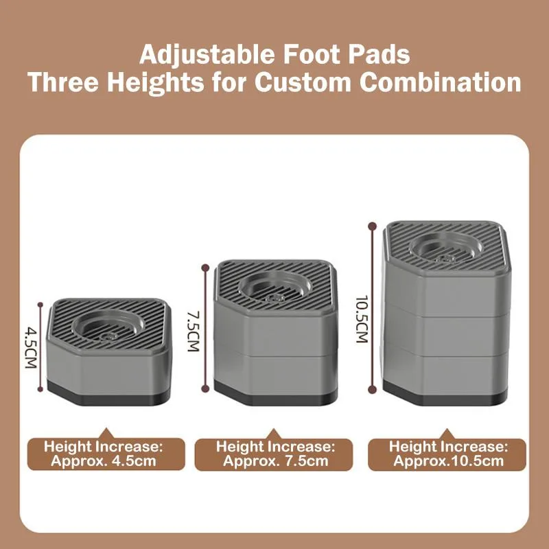 Universal Anti-Vibration Pads for Refrigerator Washing Machine Height Increasing Pad Kaki Mesin Basuh - Image 6