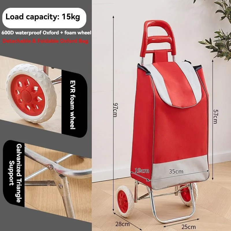Foldable Portable Stair Climbing Hand Truck Dolly Cart for Moving Grocery Shopping Home Use Troli Tangga Portable - Image 6