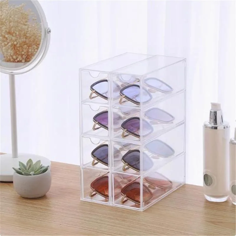 Multi Layer Drawer Type Desktop Sunglasses Storage Display Cabinet Kotak Simpanan - Image 6