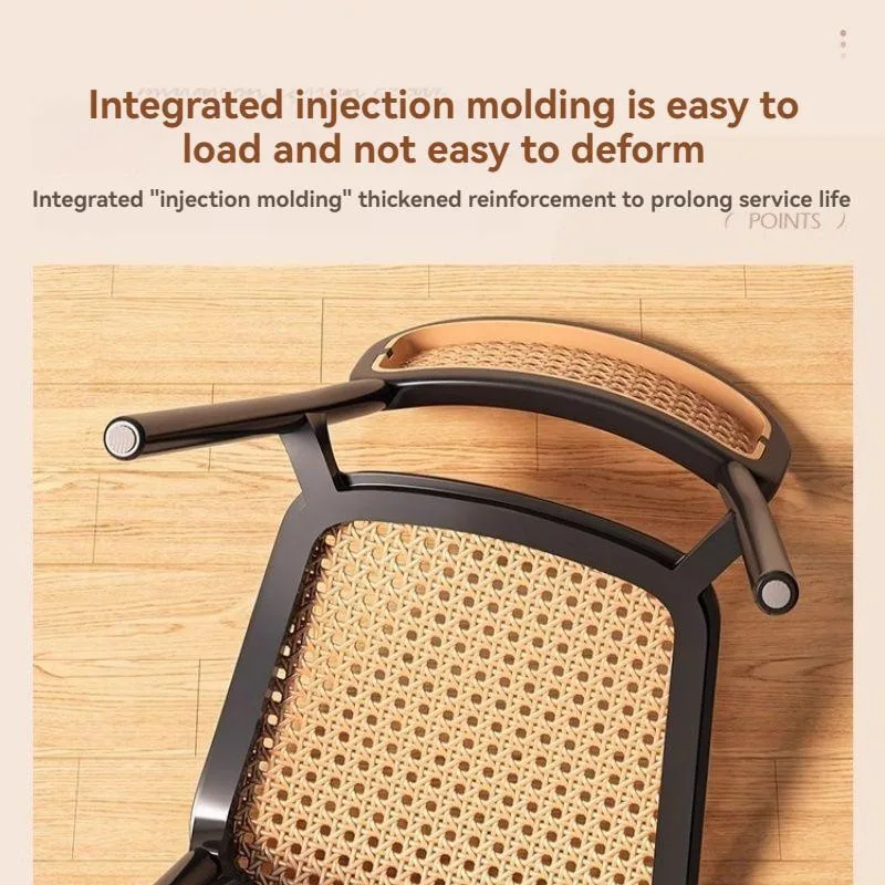 Imitation Rattan Chair Plastic Stackable Backrest Chair No Assembly Required Kerusi Rotan Plastik - Image 6