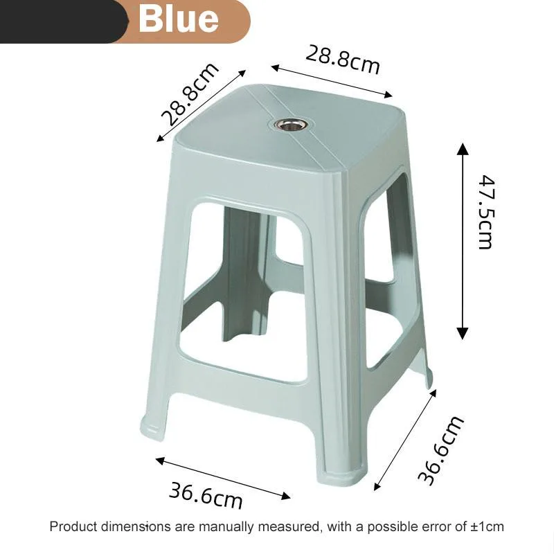 Thickened Plastic Stool Square Non Slip Chair High Strength Durable Home Kerusi Plastik - Image 6