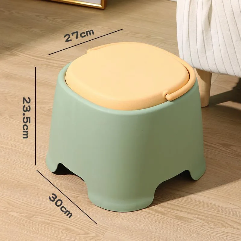 Plastic Stool With Handle Thickened Home Living Room Dining Chair Anti-slip Kerusi Plastik - Image 6