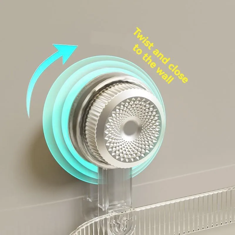 Suction Cup Organizer Rack Bathroom Wall Mount No Drill Cosmetic Storage Rack Rak Cawan Sedut - Image 6
