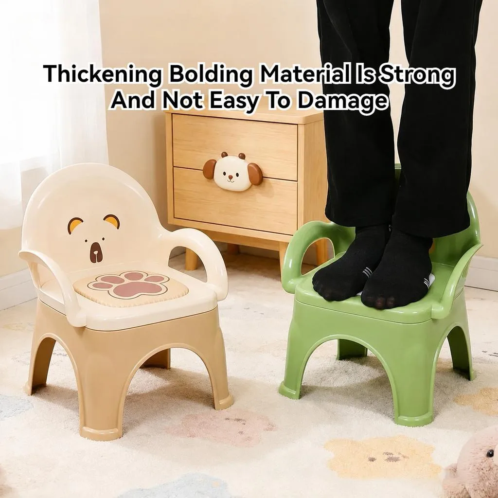 Kids Squeaky Cartoon Chair With Backrest Anti Slip Dining Stool For Baby Feeding Kerusi Kanak-Kanak - Image 6