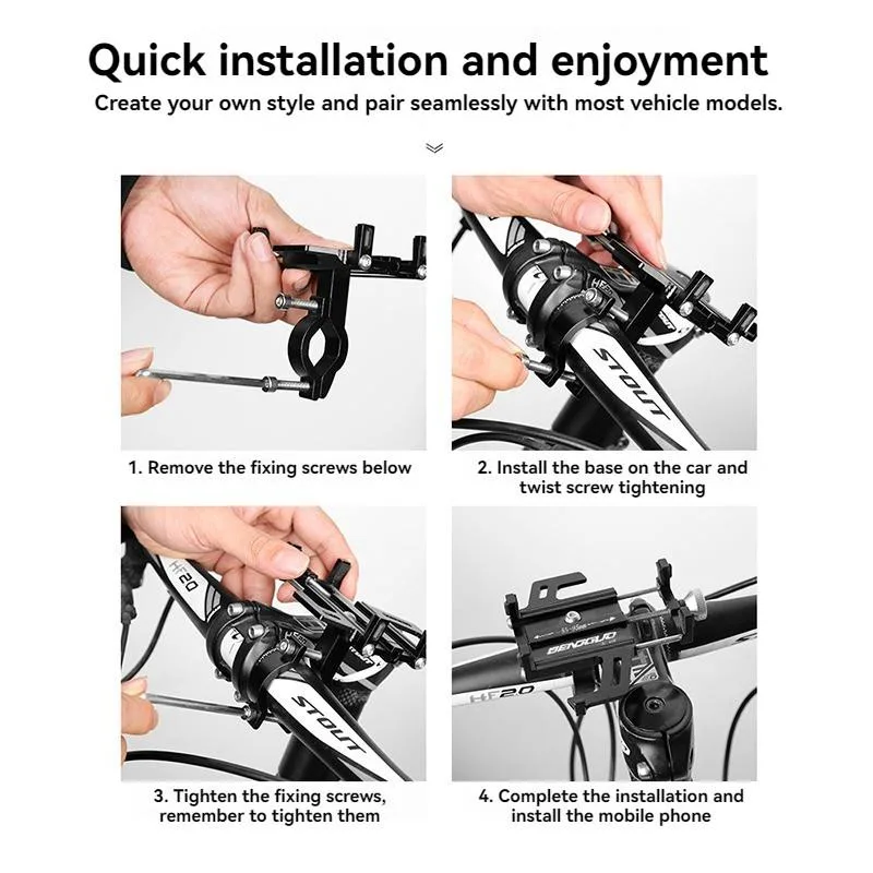 Shockproof Fixed Phone Navigation Mount For Bicycle And Electric Motorcycle Rider Pemegang Telefon - Image 6