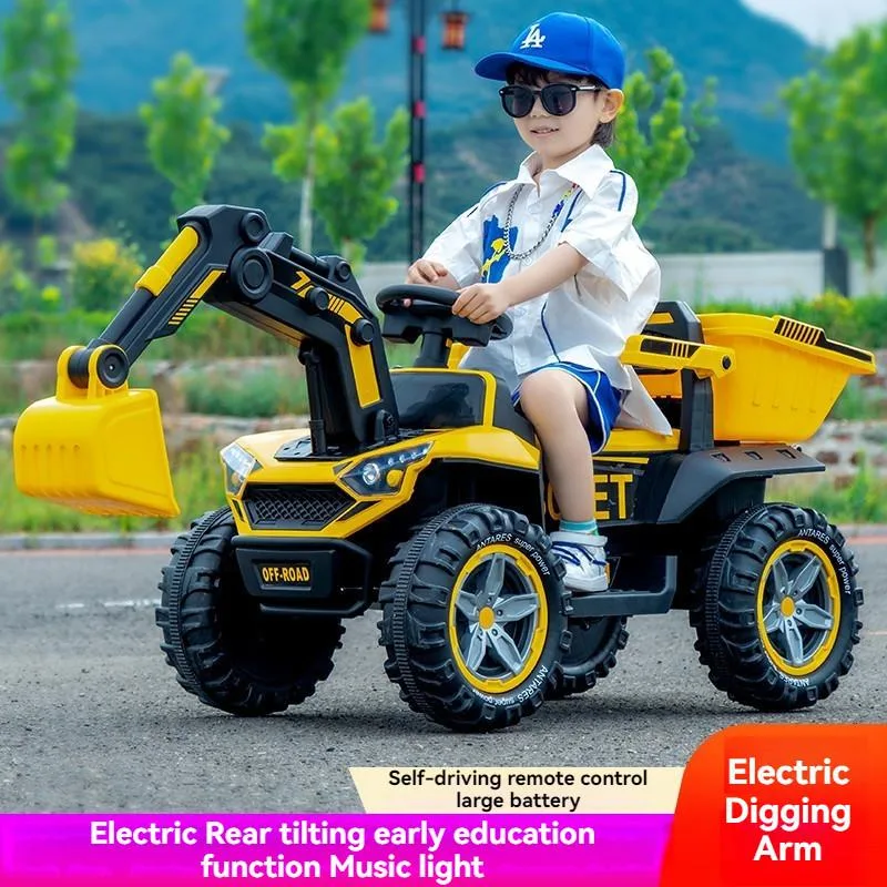 Remote Control Extra Large Kids Ride On Excavator Toy Off Road Beach 12V Dual Motor Vehicle Pengorek Elektrik - Image 6