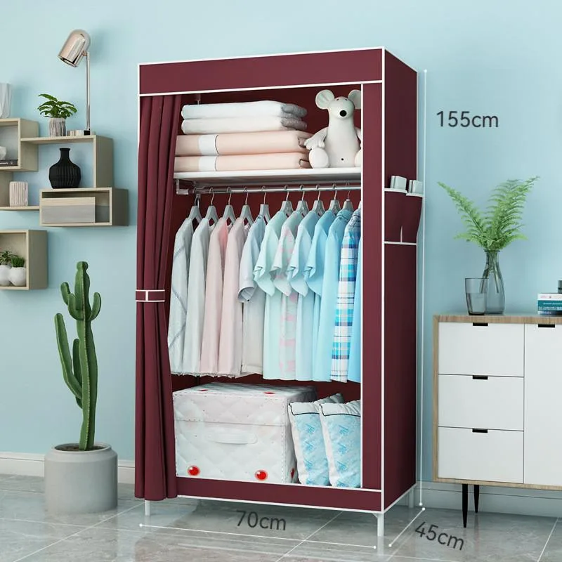 Fabric Wardrobe Reinforced Steel Tube Thickened Frame Simple Closet Storage Organizer For Bedroom Almari Pakaian Kain - Image 6