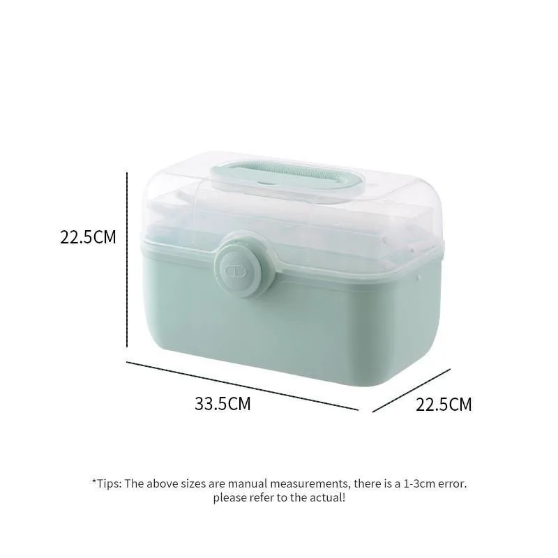 Portable Medicine Box Large Capacity First Aid Kit Multi-Layer Medical Organizer Case Kotak Ubat Keluarga - Image 6