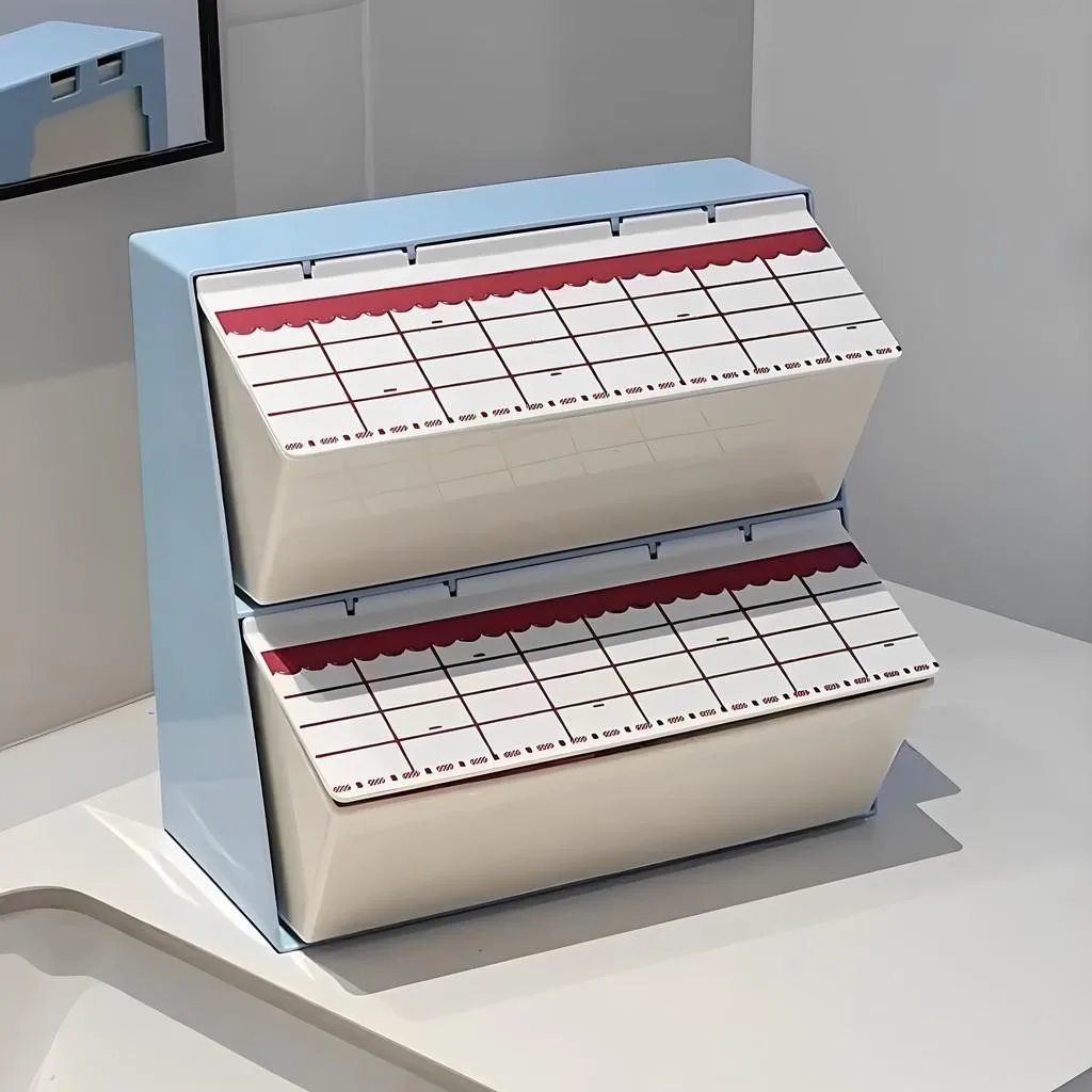 Desktop Storage Box With Lid Dustproof Compartment Organizer For Office Vanity Makeup Stationery Organizer Desktop - Image 6