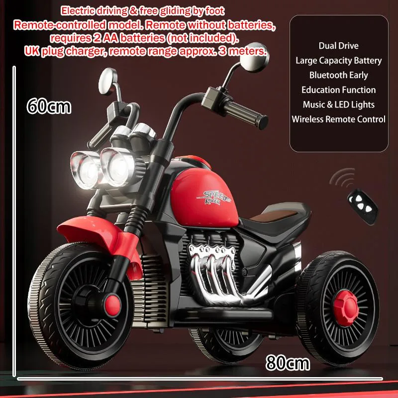 Kids Electric Motorcycle Rechargeable Tricycle Remote Control Toy Car Baby Electric Scooter Motosikal Elektrik - Image 6
