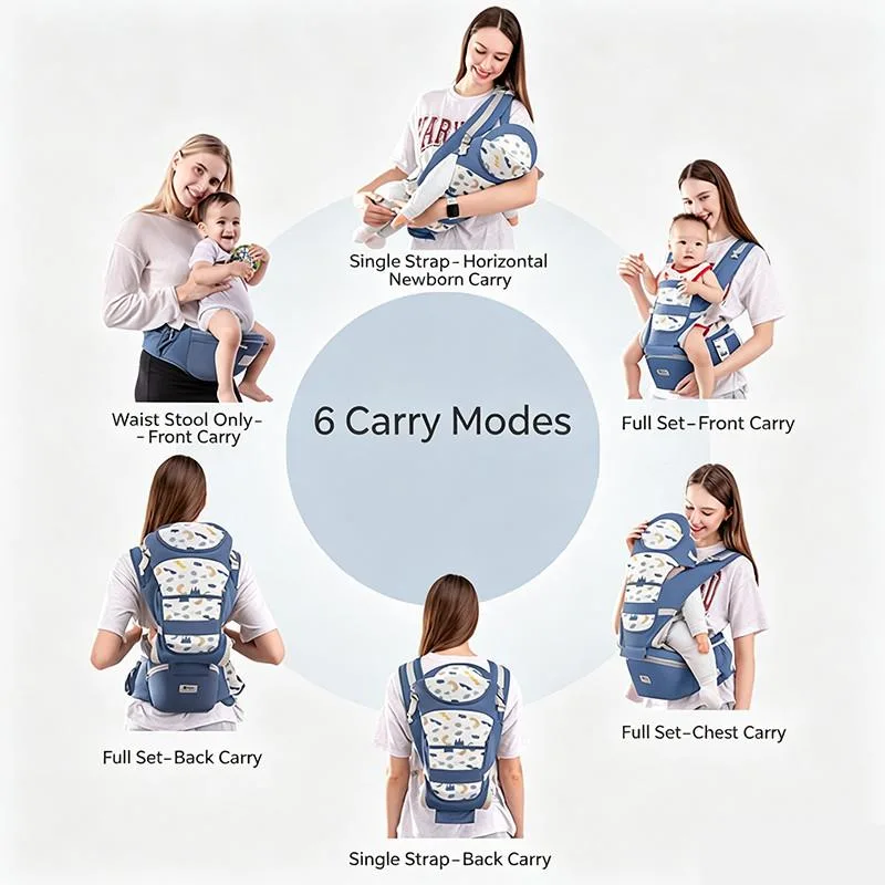 Multifunctional Baby Hip Seat Carrier Four Season Front Carry Infant Sling Hip Seat Bayi - Image 6
