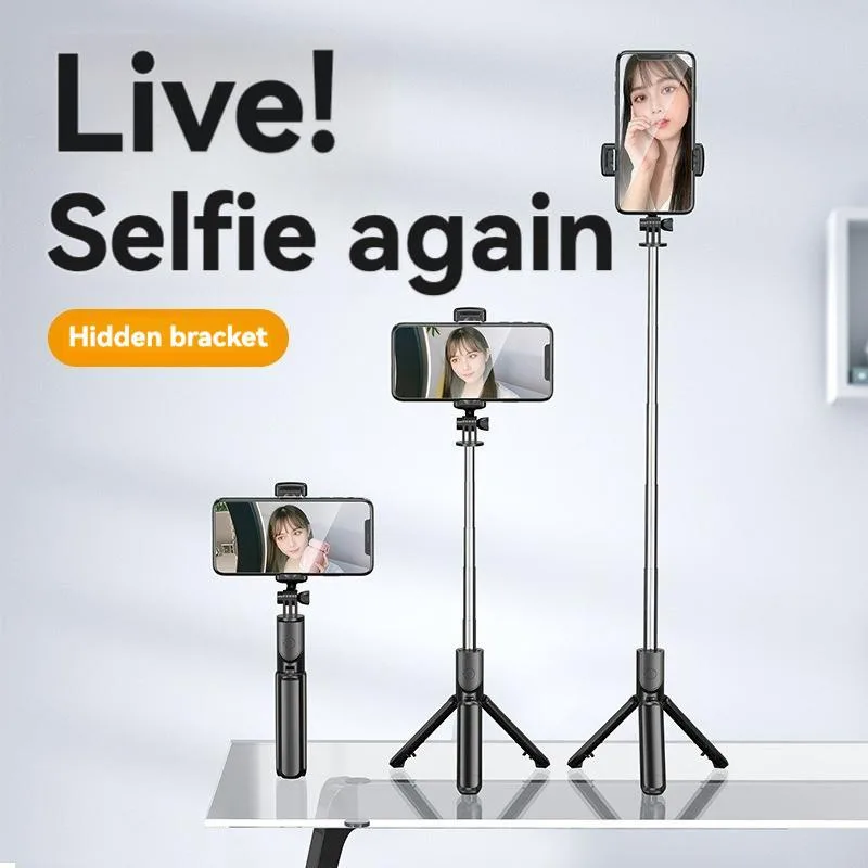 Tripod Selfie Stick dengan Alat Kawalan Bluetooth, Serbaguna Mudah Alih untuk Siaran Langsung & Foto - Image 6