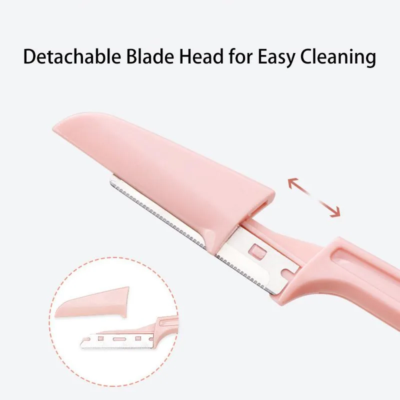 Foldable Safe Anti Cut Eyebrow Razor Set For Women Eyebrow Trimming Shaver Beauty Tools Set Pisau Alis - Image 6