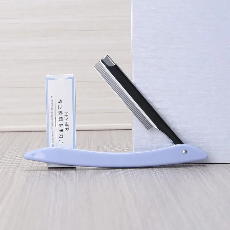 Foldable Eyebrow Razor Holder With 10 Pieces Replaceable Blades Eyebrow Razor Set Pisau Alis - Image 6