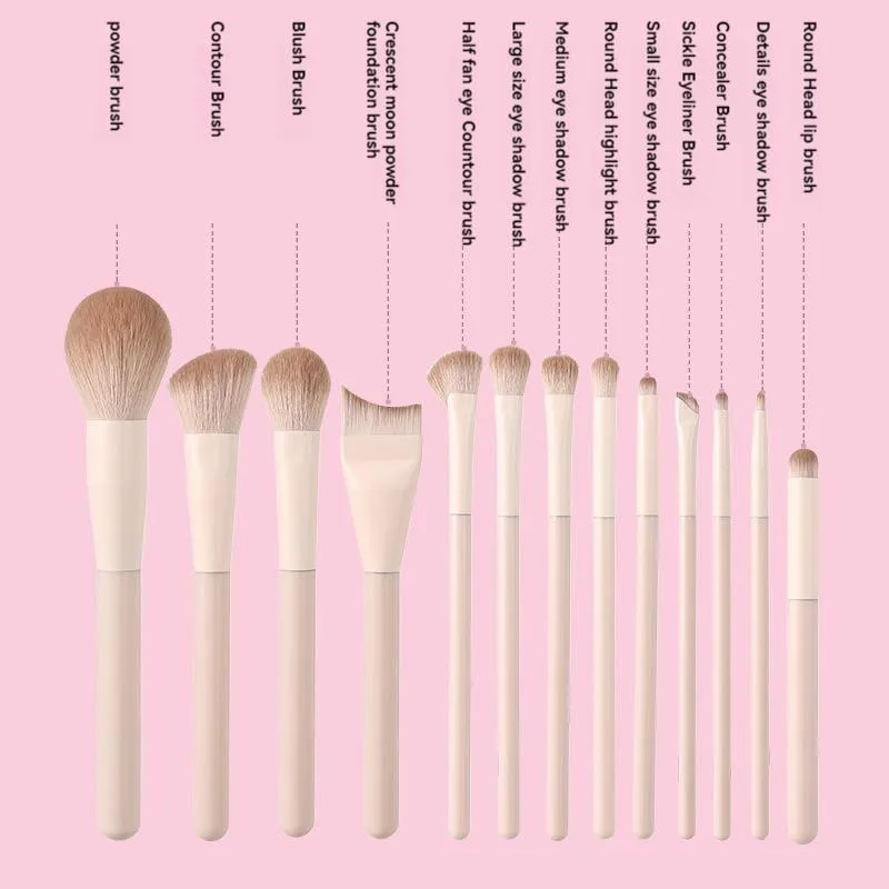 Makeup Brush Set Eyeshadow Blush Contour Nose Shadow Powder Brushes Complete Kit Set Berus Solek - Image 6