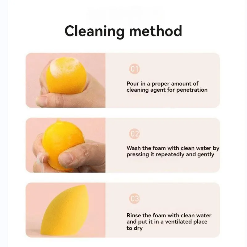 4Pcs Beauty Sponge Set With 4 Grid Storage Box Wet Dry Makeup Puff Span Solek - Image 6