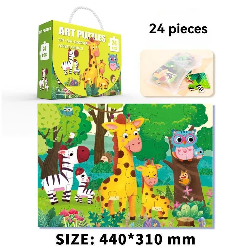 Mainan Puzzle Kanak-Kanak 24/48 Keping Jigsaw Pendidikan Awal dengan Kotak Hadiah - Image 6