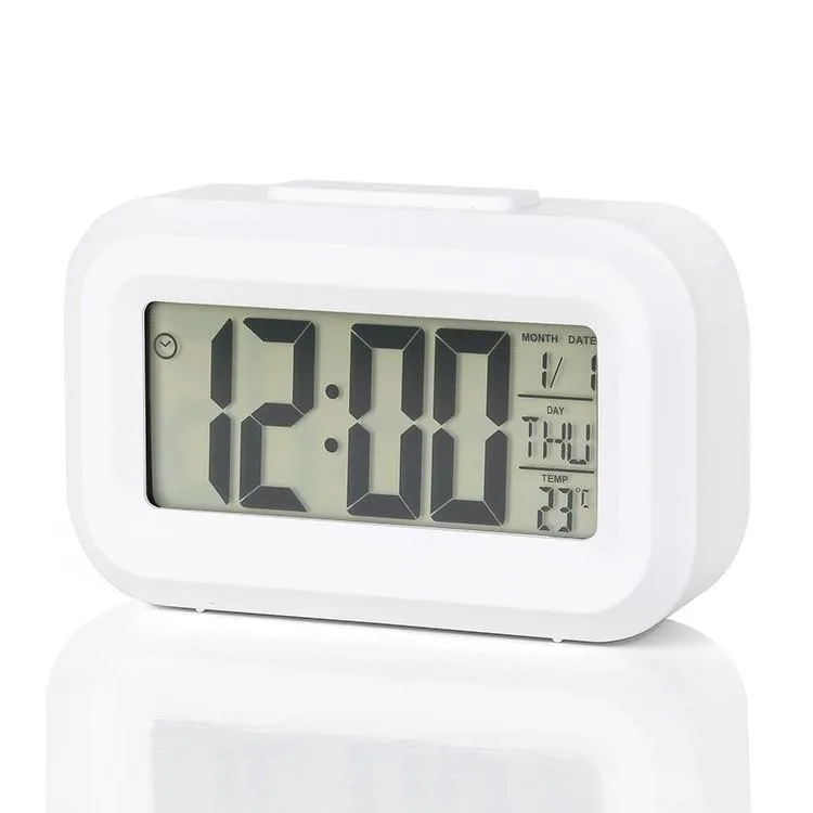 Jam Digital Mini Serbaguna dengan Lampu Malam, Suhu, Kalendar & Pemasa untuk Rumah - Image 7