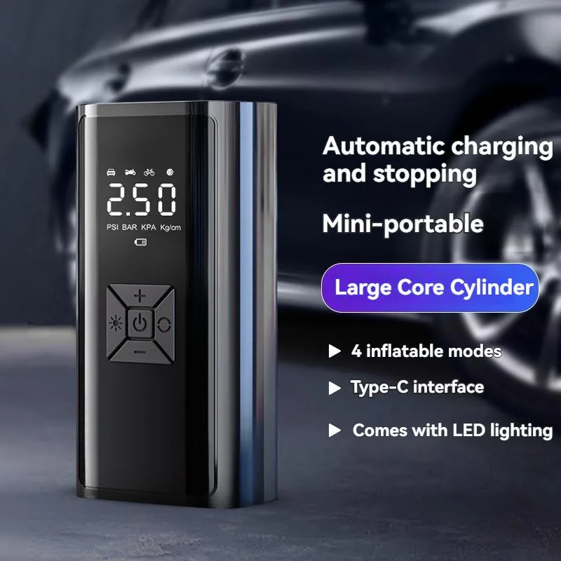 Pam Tayar Kereta Tanpa Wayar Mudah Alih, Power Bank Kecemasan Digital Serbaguna Berkualiti Tinggi - Image 7