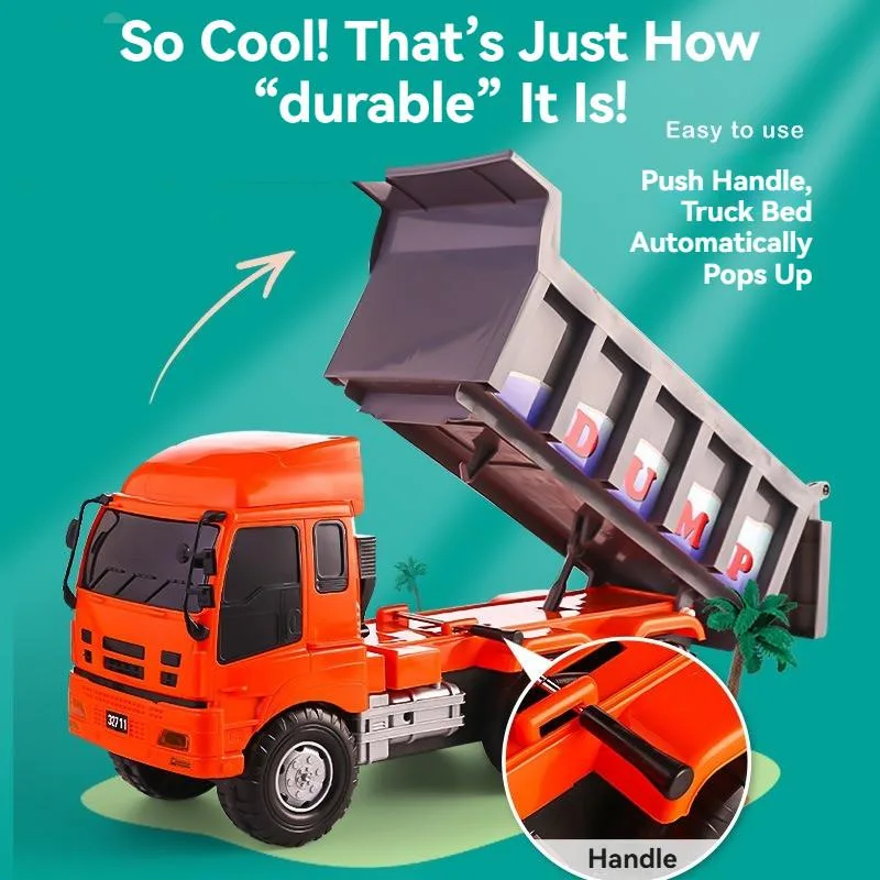 Trak Mainan Saiz Besar Model Kenderaan Kejuruteraan Dump Truck Untuk Budak Lelaki - Image 7