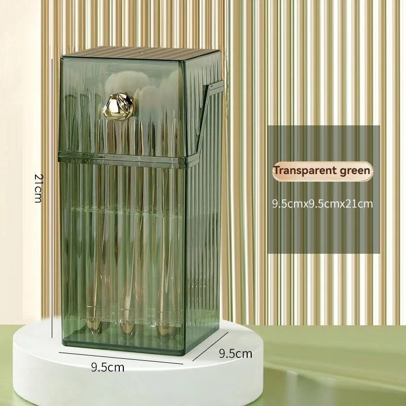 Kotak Penyimpanan Berus Makeup Kalis Debu Dengan Penutup Desktop Eyeshadow Organizer - Image 7