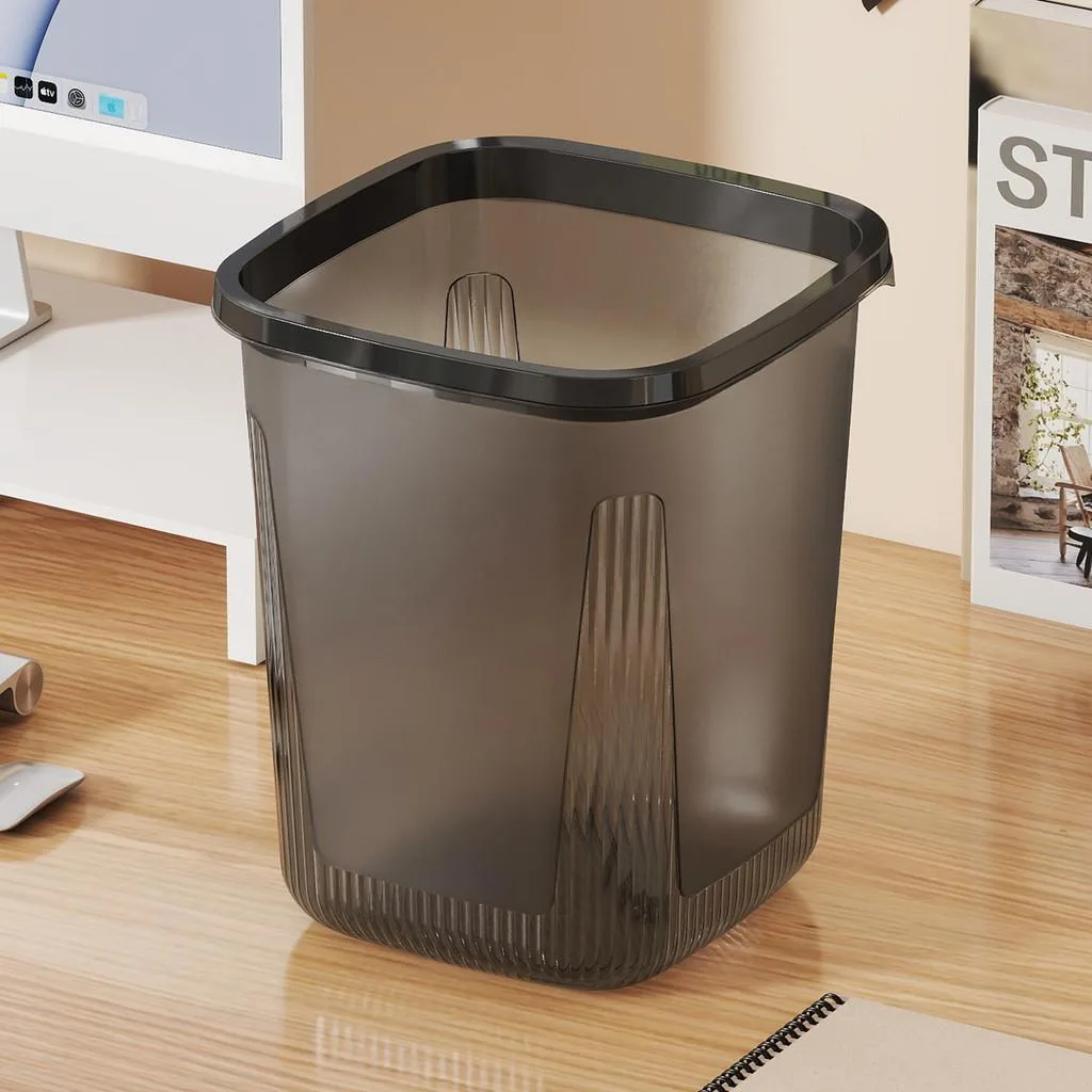 Tong Sampah Segi Empat Lutsinar Gaya Instagram Premium Estetik Dapur Bilik Mandi Rumah - Image 7