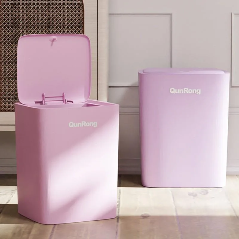 Tong Sampah Minimalis Tekan Penutup Kapasiti Besar Untuk Bilik Air Dapur Rumah - Image 7