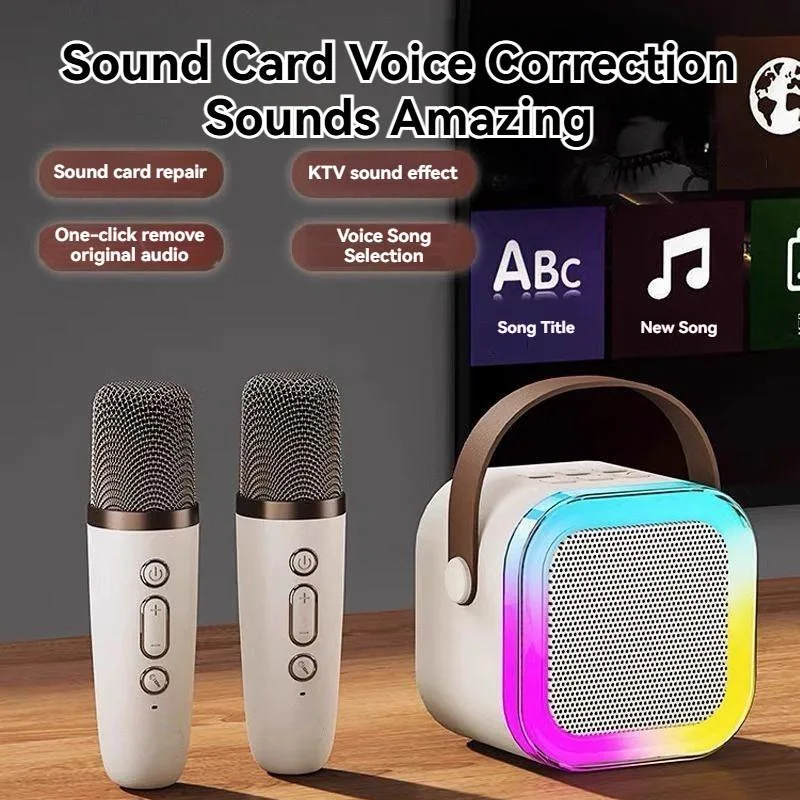 K12 Speaker Bluetooth Mini Mudah Alih Mikrofon Karaoke Serbaguna Tanpa Wayar Untuk Rumah Ktv - Image 7