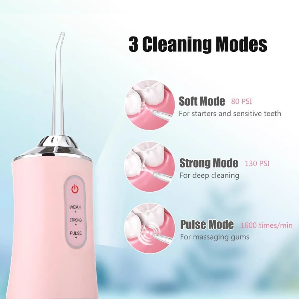Flosser Air Mudah Alih, Irrigator Mulut Elektrik, Mesin Pembersih Gigi Mini untuk Rumah & Perjalanan - Image 7