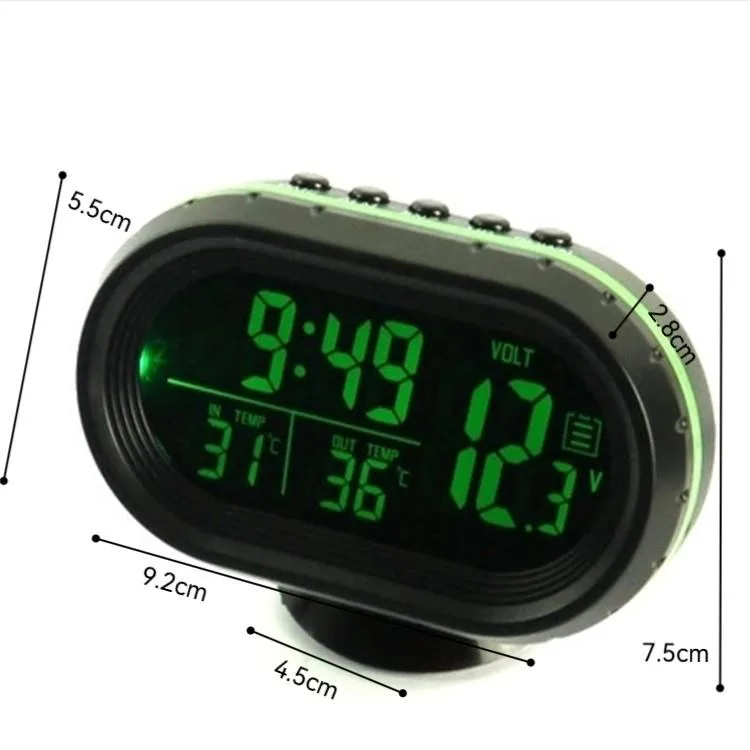 Jam Digital Dashboard Kereta Dengan Lampu Malam & Penunjuk Suhu, Aksesori Dalaman Auto - Image 7