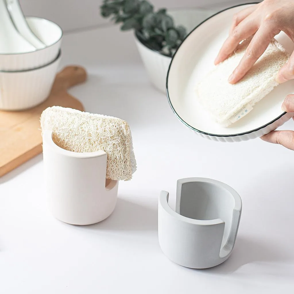 Diatomite Quick Dry Sponge Holder Kitchen Sink Absorbent Caddy Organizer Rak Span Dapur - Image 7