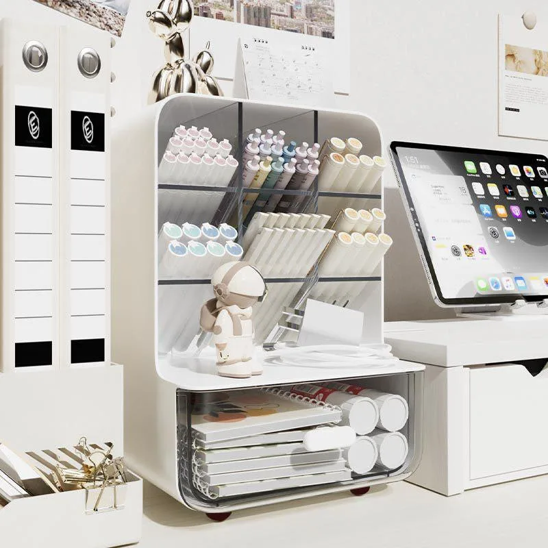 Tilted Pen Holder Desktop Organizer Office Desk Pencil Stationery Storage Box Bekas Pen Slot Serong - Image 7
