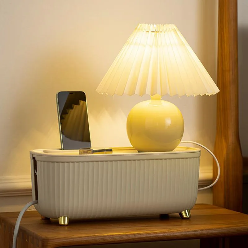 Desktop Cable Management Box Power Strip Organizer Wire Cord Storage Holder Kotak Penyusun Pemanjang Meja - Image 7