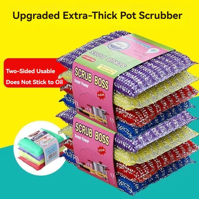 Heavy Duty Absorbent Dish Sponge Thick Scrub Pad Kitchen Oil Grease Cleaner Span Pembersih Dua Muka - Image 7