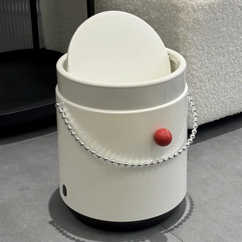 Portable Handled Lidded Trash Can For Home Kitchen Bathroom Living Room Tong Sampah - Image 7