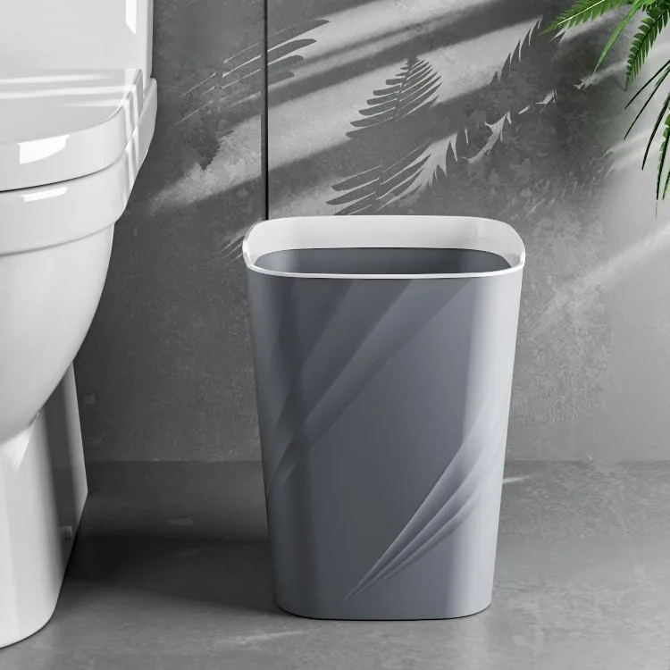 Large Capacity Simple Trash Can With Press Ring For Home Living Room Kitchen Bathroom Toilet Tong Sampah - Image 7