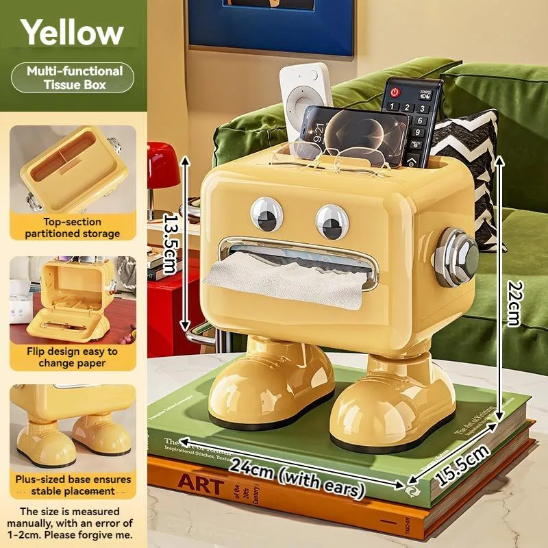 Multi Function Flip Top Tissue Box Holder Desktop Storage Organizer For Living Room Dining Room Kotak Tisu - Image 7