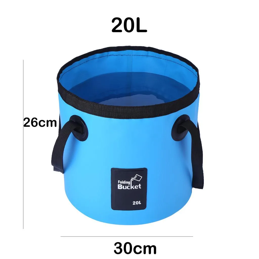 Portable PVC Collapsible Water Bucket For Outdoor Camping Water Storage Baldi Air Lipat - Image 7
