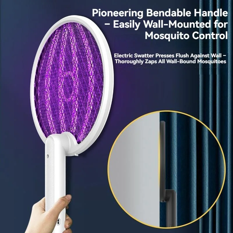 Electric Mosquito Swatter Rotatable Stand Foldable UV Photocatalyst Trap Killer Pemukul Nyamuk Elektrik Cas USB - Image 7