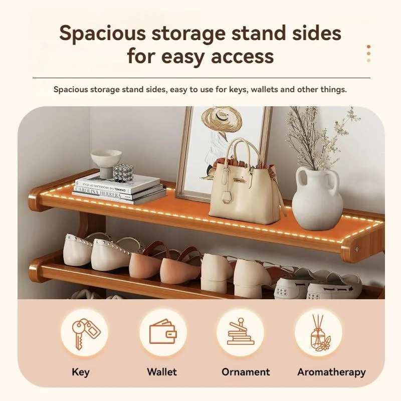 Shoe Rack Narrow Multi-layer Corner Storage Space-saving Rak kasut - Image 7