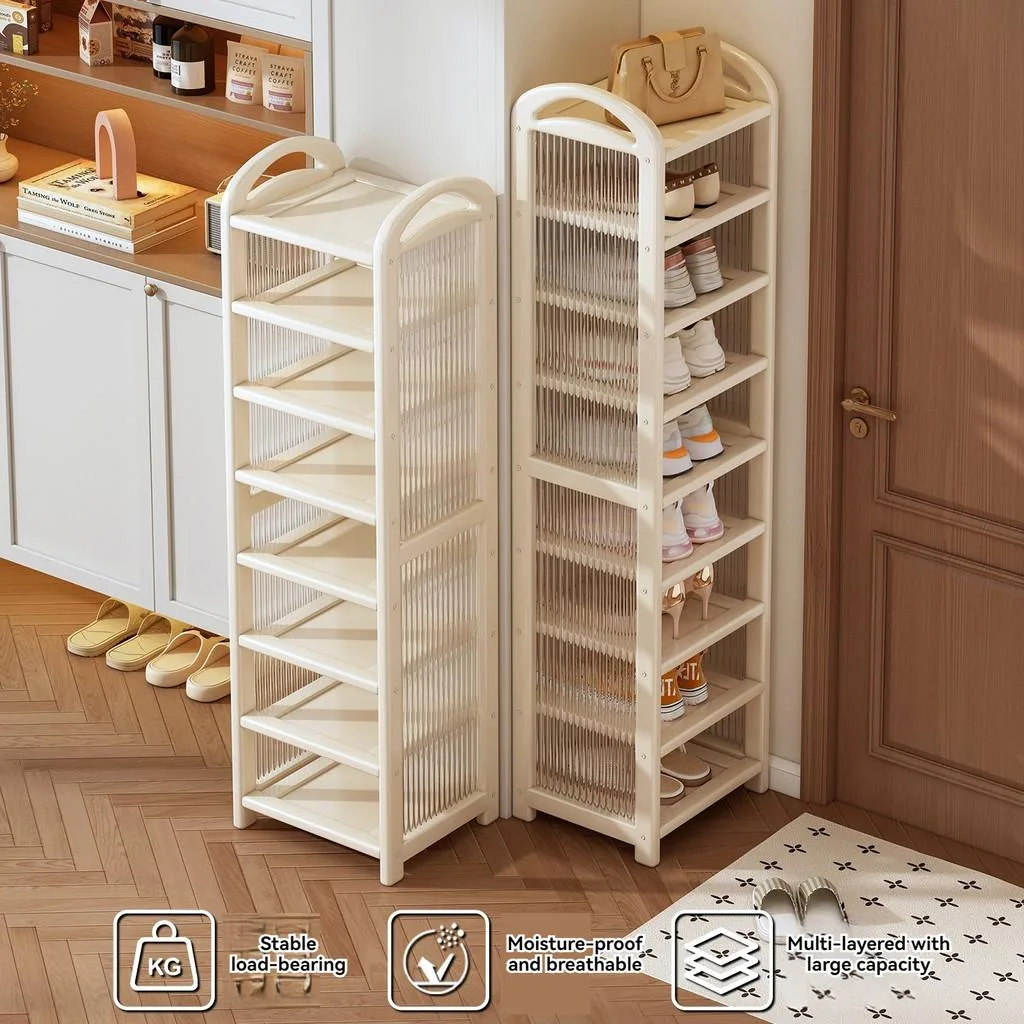 Shoe Rack Multilayer Space Saving Simple Shoe Cabinet for Doorway Living Room Bedroom Rak Kasut - Image 7